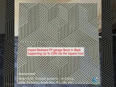 충격 저항성 PP 차고 바닥은 검은색으로 평방 피트당 2500 파운드까지 지원합니다