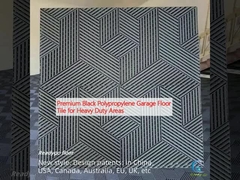 중량 부대용 프리미엄 블랙 폴리프로필렌 차고 바닥 타일