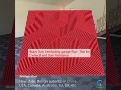 화학물질 및 얼룩 저항을 위해 중량 융합 차고 바닥 타일