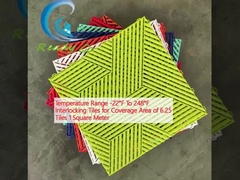 온도 범위 -22°F ~ 248°F 6.25 타일 1 평방 미터 커버 영역을 위해 얽힌 타일