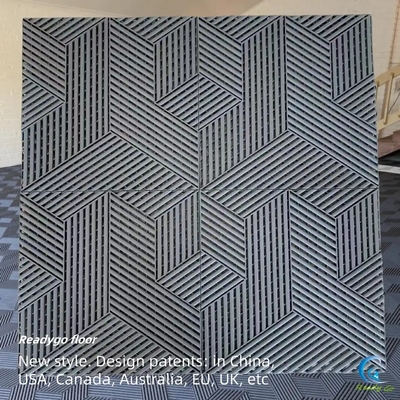 ODM 차고 작업실 바닥 타일 회색 레이스 데크 바닥 타일 400x400mm