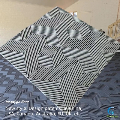 25000파운드 플라스틱 융합 차고 바닥 타일 3D 구적 400x400mm